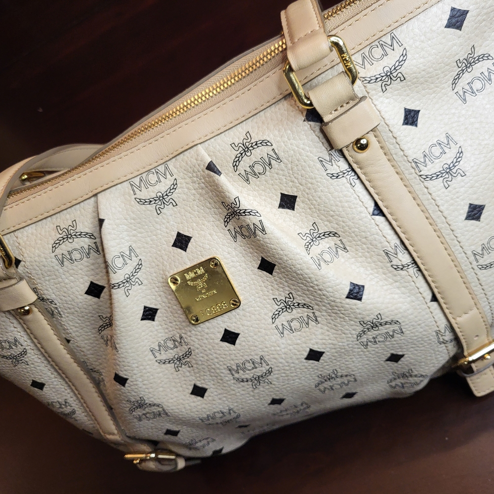 MCM Black Shoulder Bag with Gold Hardware